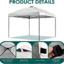 NINAT 10x10ft Canopy Replacement Top Pop Up Tent Cover Roof with Air Vent, Waterproof for Outdoor Garden Patio Pavilion Sun Shade(Top Only) White