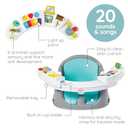 Infantino Music & Lights 3-in-1 Discovery Seat & Booster, Interactive Toddler Seat for Dining Table or Kitchen Chair, Baby Activity Center & Snack Tray, 20 Sounds & Songs, Lightweight Baby Essentials