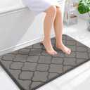 OLANLY Memory Foam Bath Mat Rug 36x24, Ultra Soft and Absorbent Bathroom Rugs, Non-Slip, Comfortable, Machine Washable Bath Carpet for Bathroom Floor, Tub, Shower and Home Decor Accessories, Taupe