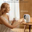 Aecooly Touch Control Desk Chic 01 Lite Fan, 100 Speeds Quiet Digital Display Small Table Fan, 4000mAh Battery Powered Desktop Fan for Bedroom, Bedside, Office, Travel -White