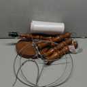 BOBOMOMO 62" Rustic Floor Lamp for Living Room, Retro Farmhouse Floor Lamp Rotary Switch, Resin Standing Lamp for Living Room, Corner, Dining Room, Bedroom, House (Light Walnut)