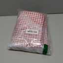 Native Fab Gingham Check 3 Pieces Window Curtain Tiers 26"x36" and Valance 54"x18" Set - Rod Pocket - Semi Sheer - Farmhouse Small Curtain for Kitchen, Bedroom, Living Room - Red and White