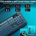 AULA F108 PRO - Wireless Mechanical Keyboard with Screen & Knob,Full Size Keyboard with 8000mAh Battery, Pre-lubed Switches,Side Printed PBT Keycaps,RGB Backlit Hot Swappable Custom Gaming Keyboards