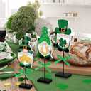Yulejo 3 Pcs St. Patrick's Day Gnome Table Decorations Lucky Decor St Patricks Day Gnome Wood Signs Decoration Tiered Tray Centerpiece for Farmhouse Home Kitchen Shelf Decor