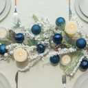 KI Store Blue Christmas Balls 34pcs 2.36-Inch Christmas Tree Decoration Ornaments for Xmas Tree Holiday Wreath Garland Decor Ornaments Hooks Included