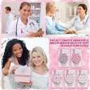 2 x Geelin 40 Sets Breast Cancer Awareness Accessories for Women Mini Pocket Mirrors Pink Ribbons Portable Round Makeup Mirror with Think Pink Fight Card for Charity Recognition Public Event Survivor