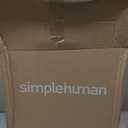 simplehuman 50 Liter / 13 Gallon Semi-Round Kitchen Step Trash Can with Secure Slide Lock, Grey Plastic (Gray)