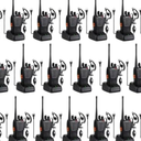 Baofeng Walkie Talkies 888S Rechargeable Long Range with Earpieces for Adults, 16 Channel Professional Radio Handheld Two Way Radios Li-ion Battery and Charger Included (20pack with 20earpiece)