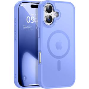Newfuture Magnetic for iPhone 17 Case [Compatible with Magsafe] [Military Grade Drop Protection] Translucent Matte Anti-Scratch Shockproof Protective Phone Cover 6.3 Inch, Light Purple