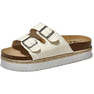 PepStep Slide Sandals for Women with Soft Cork Footbed and Strap, Ladies Fashion Platform Slide Sandals Comfortable Slip On Style SIZE 8