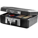SentrySafe Fireproof Safe Box with Key Lock, Chest Safe with Carrying Handle to Secure Valuables and Jewelry, 0.25 Cubic Feet, 6.3 x 15.3 x 12.1 Inches, 1160