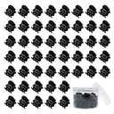 50 PCS Mini Hair Claw Clips， Bangs Strong Grip Multifunction Clamp Clips. (Black)