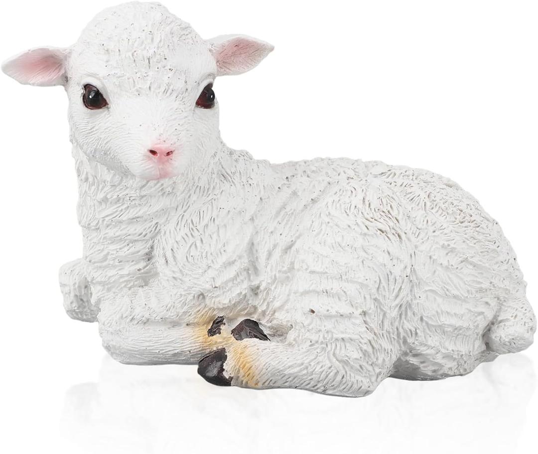 Mini Sheep Figurines, Mini Sheep Figurines Home Decor Small Sheep Resin Lamb Figurines Statues Lamb Statue Sheep Ornaments Desktop Decoration for Yard Patio Landscaping Home Decor