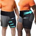 5 in 1 Hip Brace for Women Men Sciatica Pain Relief Devices - Adjustable Groin, Hip Flexor Compression Wrap for Comfortable Thigh, Hamstring & Sciatic Nerve Support, Improved Mobility & Recovery, Left Leg/ L-XL