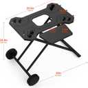 Stanbroil Portable Grill Cart for Weber Q Series Gas Grills, Upgrade Heavy-Duty Grill Stand for Weber Q1000, Q1200, Q1400, Q2000, Q2200, Q2400 with Fold Shelf & Hooks, Comes in One Piece