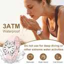 Asan Ge Watches for Women, Fashion 3ATM Waterproof Minimalist Lightweight Easy-to-Read Analog Watch Durable Soft Breathable Silicone Watch, Stain-Resistant Suitable for Daily Work, Leisure, Outdoor Activities (Small Pink)