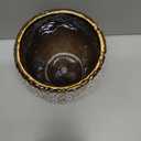 Ceramic Plant Pots for Plants Indoor 5.3 Inch Round Gold and White Flower Pot Gilded Decorative Planter with Drainage Hole and Saucer Modern Ceramic Pot for Succulents Orchids Cactus Herbs Home Decor