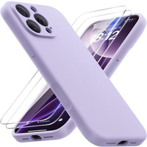FlyReal Magnetic for iPhone 16 Pro Max Case, Compatible with MagSafe, (Integrated Silicone Camera Control Button & Camera Protection) +Screen Protectors, Microfiber Lining Case 6.9", Clove Purple