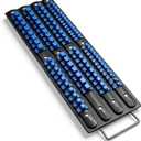 HORUSDY 80-Piece Heavy Duty Socket Organizer, 1/4-Inch, 3/8-Inch, 1/2-Inch, Premium Quality Socket Holders