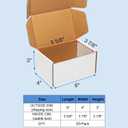 Wowxyz White Shipping Boxes 6x4x3" 60 Pack - Corrugated Cardboard Mailing Boxes for Small Business - Literature Mailer Packaging Supplies