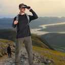 LOOGU Men's Water Resistant Tactical Pants, Ripstop Cargo Pants with Multi-Pockets Hiking Work Outdoor (30W x 30L, Navy)