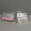 Ruckae 100 Pack Mini Loaf Cake Pan with Lids and Spoons Disposable Aluminum Tin Foil Pans Rectangle Mini Loaf Pans with Lids for Baking,Party,Picnics,Holidays (Pink)