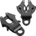 Reginary 2 Pcs Frog Clip Dog Leash Clip for Linking Quick Release Black Pet Collar Clasp Frog Cable Dog Leash Buckle Chain Replacement Clasp