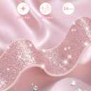 Bling Stretchy Nylon Band Compatible with Apple Watch Ultra 2 Band Women, 24mm Wide Sparkly Glitter Solo Loop Strap for iWatch 49mm 46mm 45mm 44mm Girl Shiny Elastic Wristband