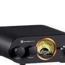 Fosi Audio MC101 Bluetooth Stereo Amplifier Home Audio Component Mini Amp with VU Meter 2 Channel HiFi Receiver for Passive Speakers with Bass Treble Tone Control Vintage All Aluminum Alloy Build