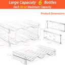 Stackable Wine Rack,Wine Bottle Holder for Inside Cabinet,for Pantry,Refrigerator,Countertop Organization-2 Tiers for 6 Bottles
