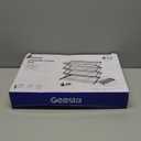 Geesta 2/3/4-Tier Upgraded Collapsible Cooling Rack with Adjustable 3 Setting Design Stackable Roasting Cooking Drying Wire Cooling Rack for Cookies Baking Gifts for Women (Black)