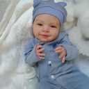 CHAREX Realistic Reborn Baby Boy - 18 Inch Lifelike Newborn Baby Doll with Soft Cloth Body, Handcrafted Weighted Real Life Baby Dolls with Accessories for Kids Age 3+