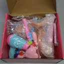 Hair Styling Doll Head Makeup Kit Girls Toys,Pretend Play Hair Salon Toy With Real Cosmetics Nail Polish,Hairdryer Curling Iron Hair Accessories Beauty Stylist Kit Girl Gifts 3 4 5 6+ Years Old