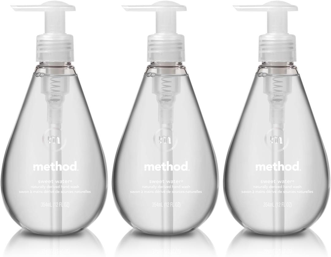 Method Gel Hand Soap, Sweet Water, 12 Ounce (3 Pack)