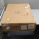 Solid Wood Dining Chair, Mid Century Dining Chair, Upholstered PU Leather Chair with Wide Curved Backrest, Chair for Dining Room, Kitchen, Walnut Finish