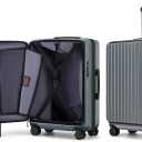 ROAMING 20 Inch Carry On Luggage with Wheels PC Hard Shell Suitcase Top Opening Expandable Tsa Luggage Suitcases for Travel Woman Men.(Livid green)
