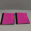 2 Pcs Pivotable Refillable Notebook, 3 Ring Binder Notebooks 1 Inch, Notebook with Dividers and Pockets, Folder Notebook, Flexible Binder, Soft Binders 3 Ring, Foldable Binder- Pink