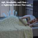 Anysay Knitted Weighted Blanket for Adult, Chunky Knit Weighted Throw for Sleep 48"*72" 12lbs, Cooling Breathable Heavy Blanket for Hot Sleepers, Machine Washable Blanket for Room Decor(Ivory White)