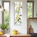 BJYCHG Lemon Pictures for Kitchen Lemon Wall Art Citrus Canvas Prints Yellow Fruit Tree Poster Summer Paintings Farmhouse Kitchen Decor Frame (White, (24L x 8W))