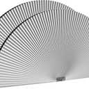 Myshade Arch Window Shades Half Circle Blackout Cellular Shades Cordless No Drill Blinds for Windows Half Moon Honeycomb Fabric No Tools Room Darkening Shades Easy Install (2PCS White 48" W X 24" H)