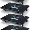 Nellyke Furniture Dolly, 4 Pack Dollies with Wheels,16'' X10'' Small Flat Dolly with 500LBS Large Capacity, Furniture Movers with Wheels Heavy Duty, Connectable and Portable, Black