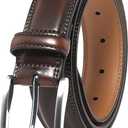 Fabio Valenti Genuine Leather Dress Belts For Men - Mens Belt For Suits, Jeans, Uniform With Single Prong Buckle, Size: 34（waist 32-33）