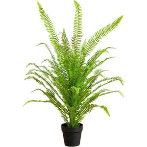 Nearly Natural 3ft UV Resistant Artificial Boston Fern Potted Plant Real Touch Leaves Indoor Outdoor