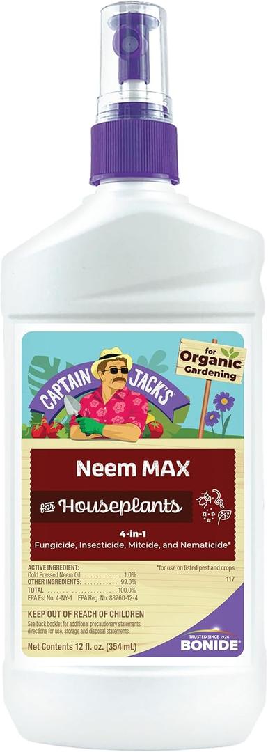 Bonide Captain Jack's 12 oz Neem Max Ready-to-Use Spray for Houseplants Indoors