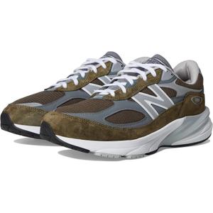 New Balance Unisex Made in USA 990 V6 Sneaker,Olive/Grey, Men 8 / Women 9.5 X-Wide