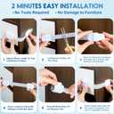 10 Pack Cabinet Locks Baby Proofing, SOGUDE Child Proof Cabinet Locks with 3M Adhesive Child Safety Locks for Refrigerator, Doors, Drawer Locks No Drilling, Cabinet Locks for Babies- White