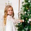 Glitter Star Headband, Christmas Lovely Hair Hoop, Golden Holiday Festival Headdress Headpiece for Xmas Halloween