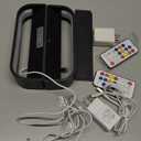 2Pcs RGB Wall Light with Remote Control, LED Indoor Wall Sconce, 6000mAh Rechargeable Battery Powered Wall Lamps, 12 Colors Wireless Wall Lamp for Bedroom Living Room Decor