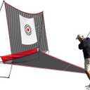Golf Practice Hitting Net : 10×8FT Auto Ball Return Collect Quick Setup Practice Hitting Driving Aid Trainer Indoor Outdoor Yard Garage for Adults Players Teens with Turf Mat Balls Tees Bag, 10x8FT