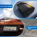 Tire Pressure Monitoring System TPMS, Solar Charge Tire Pressure Monitor with 4 External Sensors & 6 Alarm Modes, 0-99 PSI, Real-time Wireless TPMS for Car Sedan SUV Pickup - with 4 Tire Valve Caps